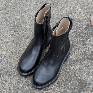 Franco Sarto L-KARBON PU Leather Ankle Boots (New)
